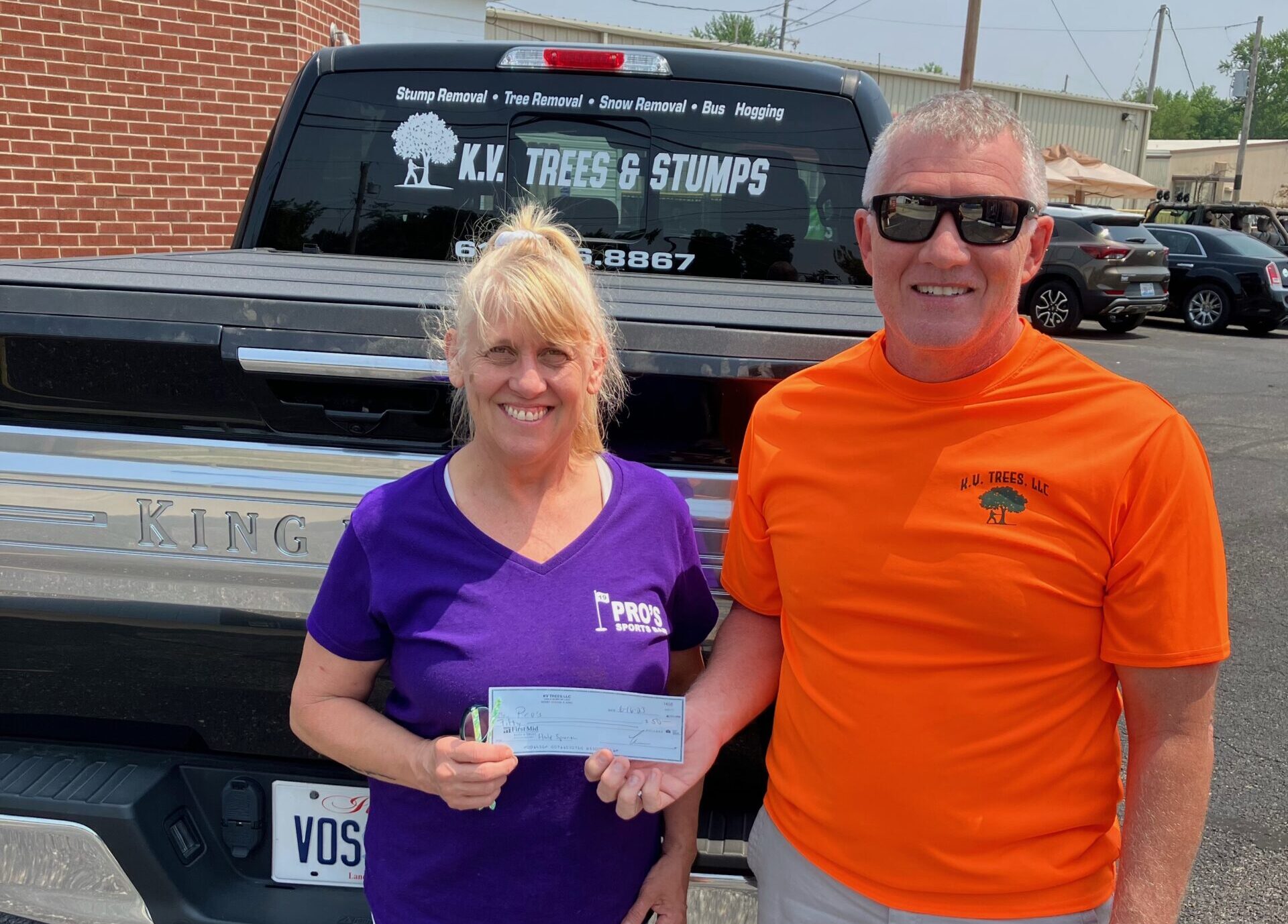 KV Trees community outreach includes being a hole sponsor of Pro's Sports Bar Memorial Golf Scramble 2023!